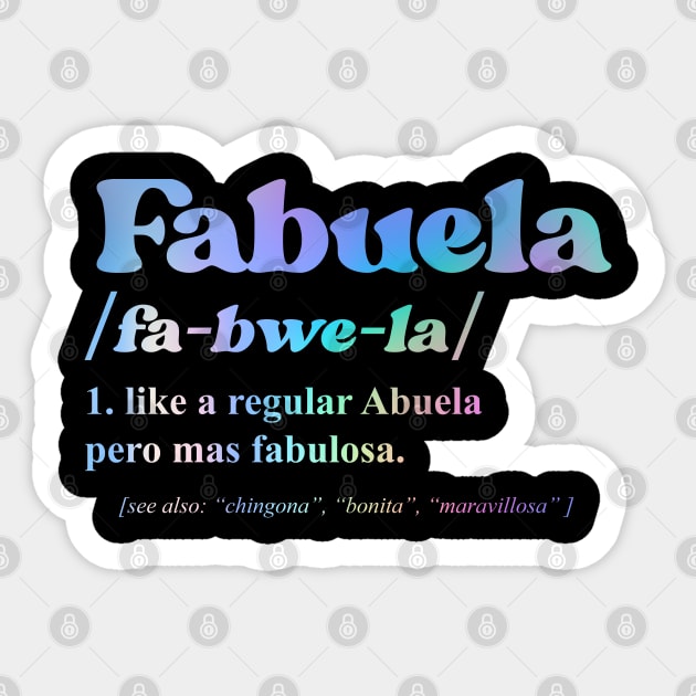 fabuela abuela grandma grandmother granny Sticker by savage land 